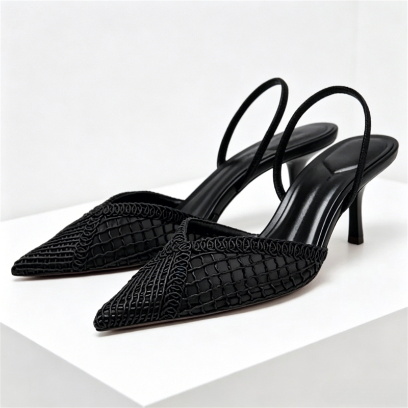 Mesh Woven Heeled Sandals Wome - مراجعة Women Shoes Mules وسعره