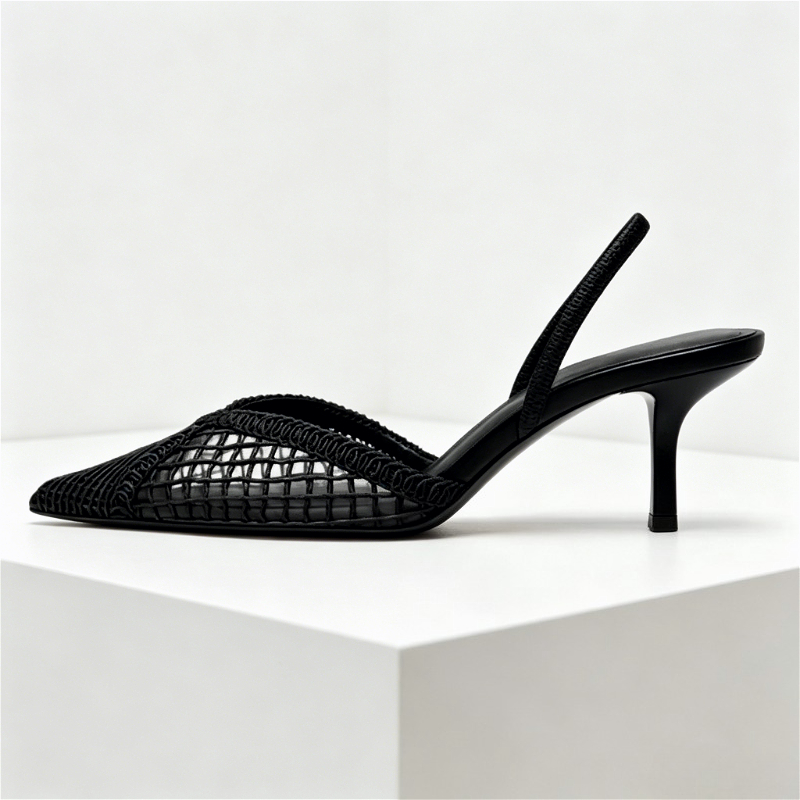 Mesh Woven Heeled Sandals Wome - مراجعة Women Shoes Mules وسعره